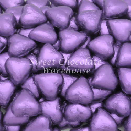 Milk Chocolate Hearts - Lilac 1kg - 115 pieces - Made in Australia