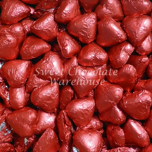 Milk Chocolate Hearts - Red 500g - 57pieces - Made in Australia