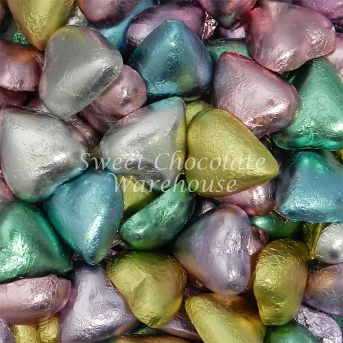 Milk Chocolate Hearts - Soft Pastel Mix 5kg – 575 pieces – Made in Australia
