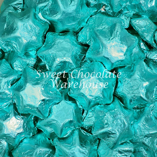 Milk Chocolate Stars - Aqua 1kg - 115 pieces - Made in Australia