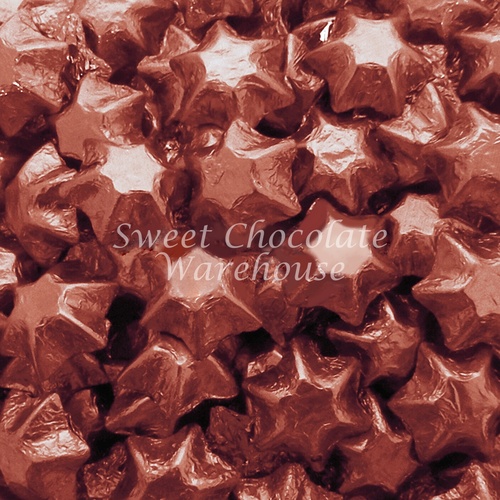 Milk Chocolate Stars, Burgundy 5kg, 575 pieces, Made in Australia