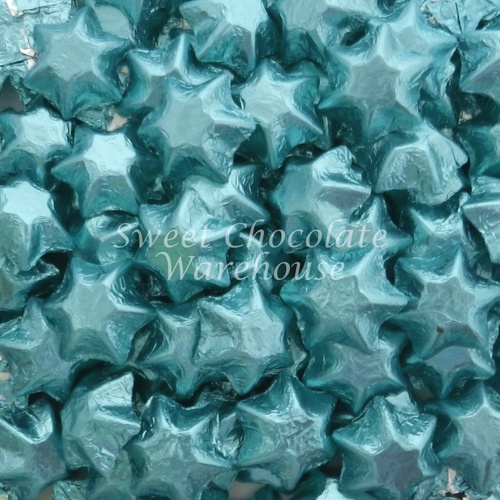 Milk Chocolate Stars - Light Blue 1kg, 115 pieces, Made in Australia
