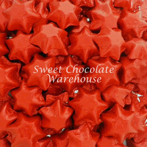 Milk Chocolate Stars - Red 500g - 57 pieces - Made in Australia