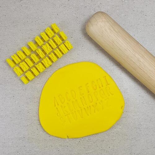 SCRIPT STAMP SET Embossers - Upper Case