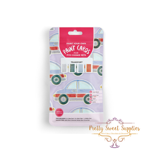 TRANSPORT - PAINT YOUR OWN Paint Cards for PYO Cookie Sets