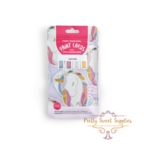 UNICORN - PAINT YOUR OWN Paint Cards for PYO Cookie Sets