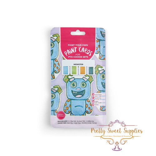 MONSTER - PAINT YOUR OWN Paint Cards for PYO Cookie Sets