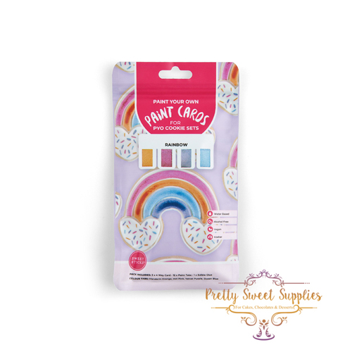 RAINBOW - PAINT YOUR OWN Paint Cards for PYO Cookie Sets