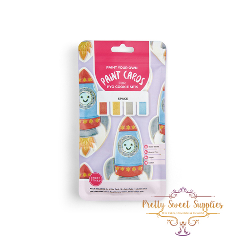 SPACE - PAINT YOUR OWN Paint Cards for PYO Cookie Sets
