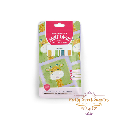 JUNGLE - PAINT YOUR OWN Paint Cards for PYO Cookie Sets