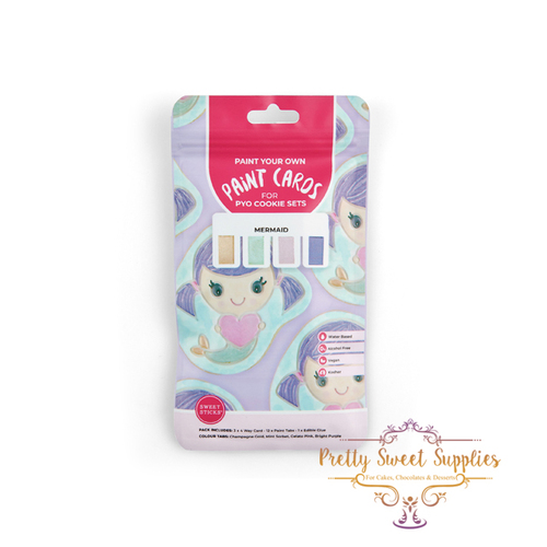 MERMAID - PAINT YOUR OWN Paint Cards for PYO Cookie Sets
