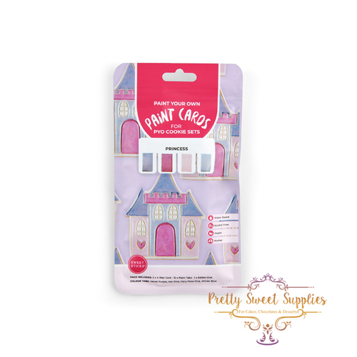 PRINCESS - PAINT YOUR OWN Paint Cards for PYO Cookie Sets