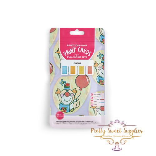 CIRCUS - PAINT YOUR OWN Paint Cards for PYO Cookie Sets
