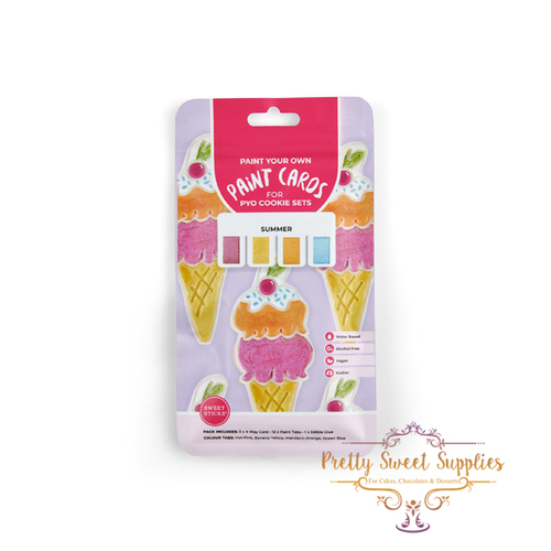 SUMMER - PAINT YOUR OWN Paint Cards for PYO Cookie Sets