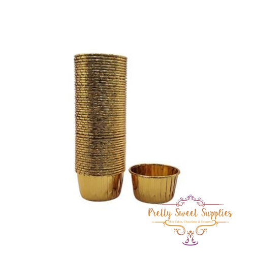 GOLD Metallic Cupcake Liners - 50pc