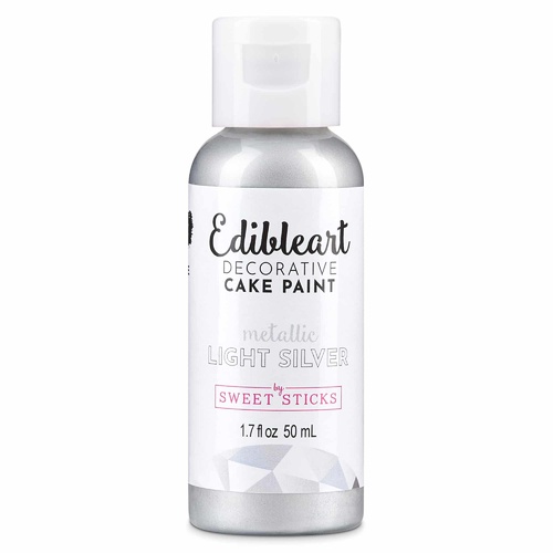 METALLIC LIGHT SILVER - Edible Art Decorative Paint 50ml