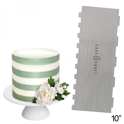 THICK STRIPES Stainless Steel Buttercream Comb - 10 inch
