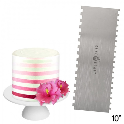 THIN STRIPES Stainless Steel Buttercream Comb - 10 inch