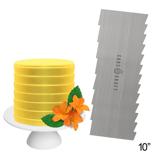 PLEATS Stainless Steel Buttercream Comb - 10 inch