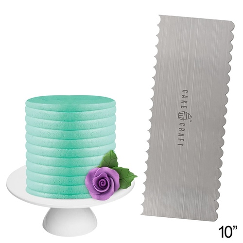 CURVES Stainless Steel Buttercream Comb - 10 inch