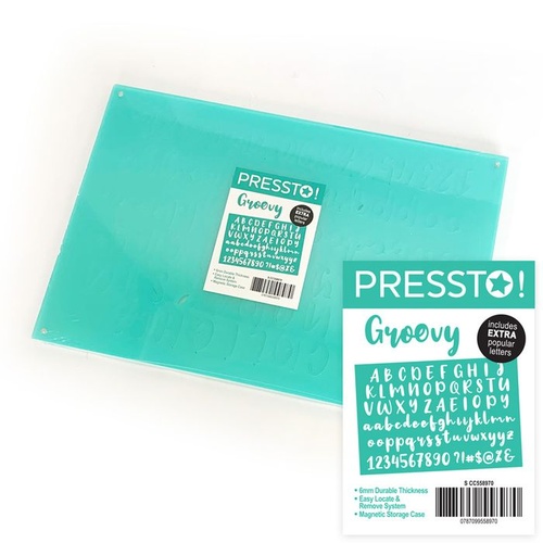 GROOVY Alphabet and Numbers Fondant Embosser Set - Pressto