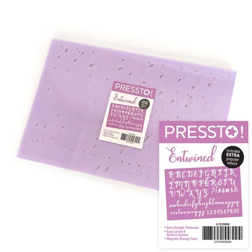 ENTWINED Alphabet and Numbers Fondant Embosser Set - Pressto