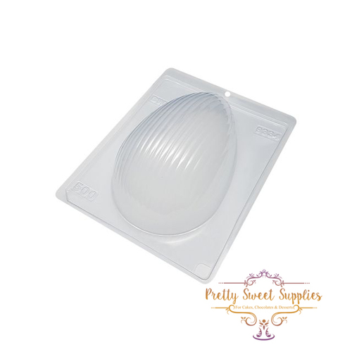 TEXTURED WAVE EGG Chocolate Mould 500g - 3 Pieces