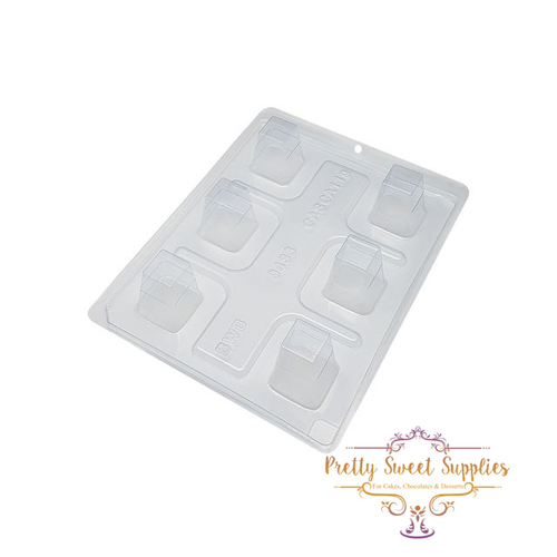 TALL SQUARE MOUSSE CUP Chocolate Mould - 3 Piece