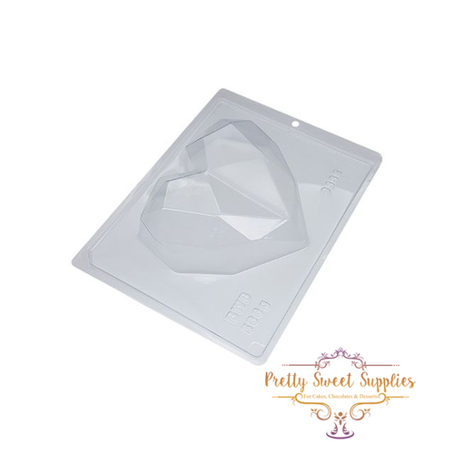 LARGE GEO HEART Chocolate Mould - 3 Piece