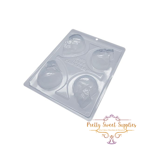 MEDIUM SKULLS Chocolate Mould - 3 Piece