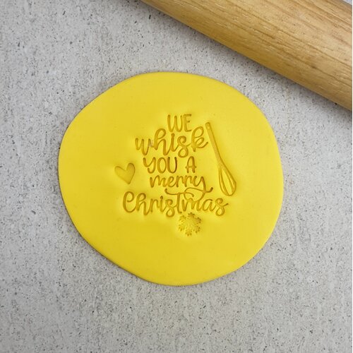 WE WISK YOU A MERRY CHRISTMAS Embosser - 60mm