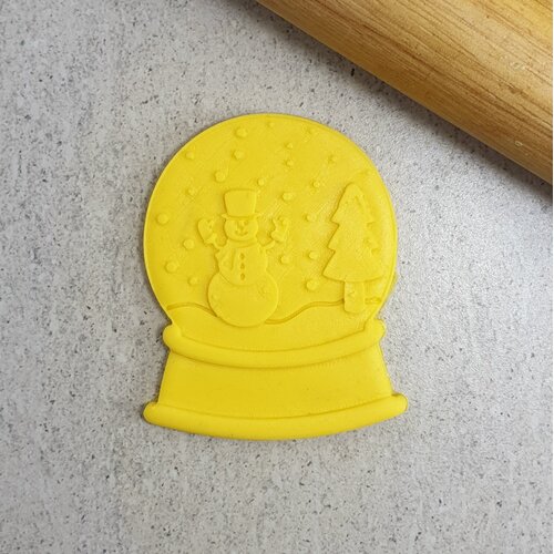 SNOWMAN IN SNOW GLOBE 3D Debosser & Cutter Set