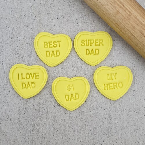 CANDY HEART SUPER DAD Cutter & Embosser Set