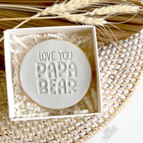 LOVE YOU PAPA BEAR Embosser - 60mm