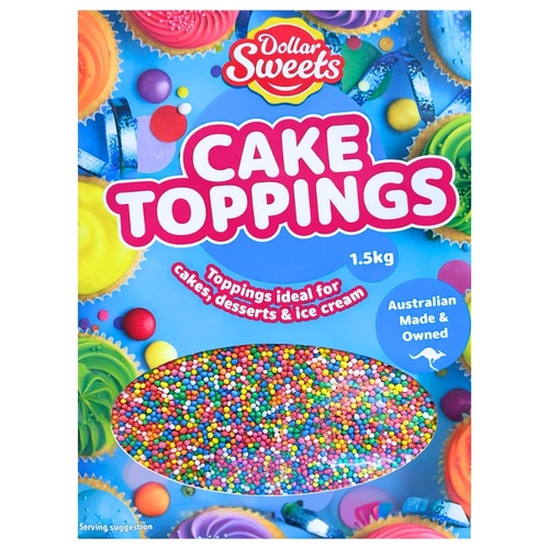 Dollar Sweets Non Pareils 100's and 1000's Cake Sprinkles 1.5kg