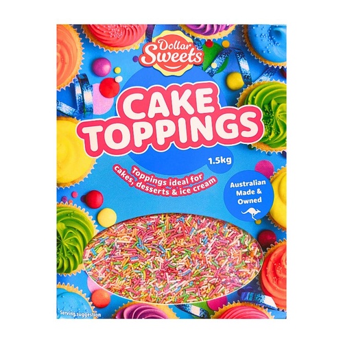 Dollar Sweets Rainbow Cake Sprinkles 1.5kg