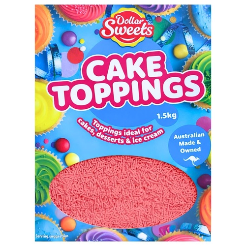 Dollar Sweets Cake Sprinkles - Pink 1.5kg