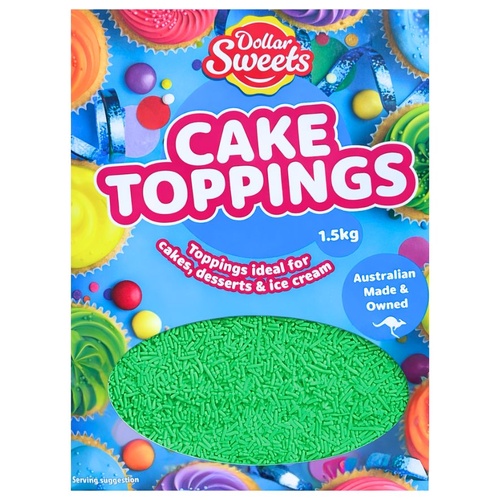 Dollar Sweets Cake Sprinkles - Green 1.5kg