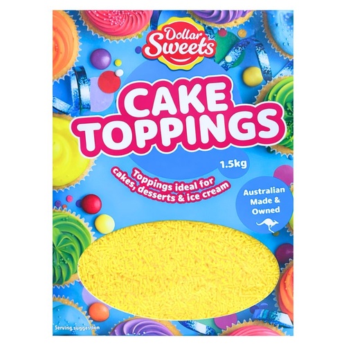 Dollar Sweets Cake Sprinkles - Yellow 1.5kg