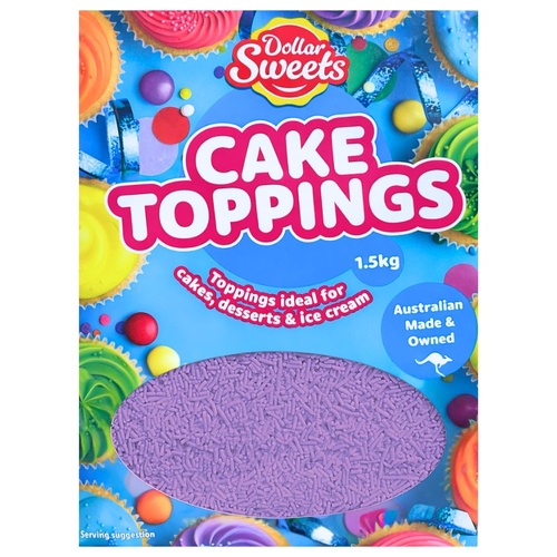 Dollar Sweets Cake Sprinkles - Purple 1.5kg