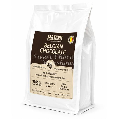 Mayern Belgian White Couvert Callets 29% Cocoa - 5kg