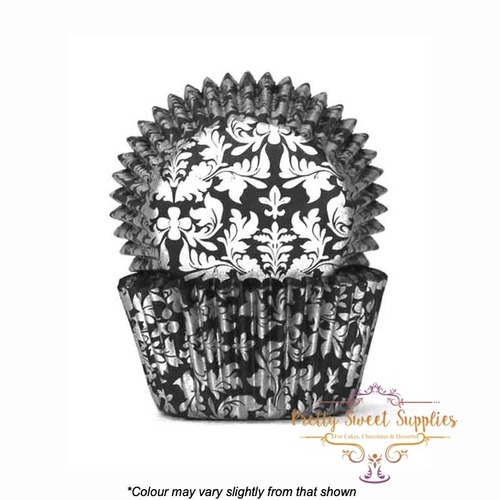 Baking Cups SILVER & BLACK 408 (100pcs)