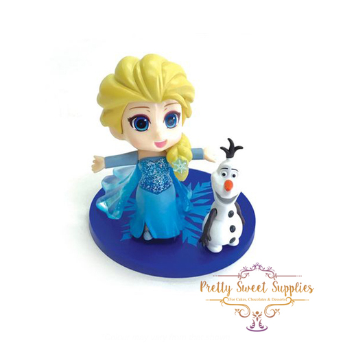 DISNEY FROZEN YOUNG ELSA & OLAF Plastic Figurines -  2 Piece Set