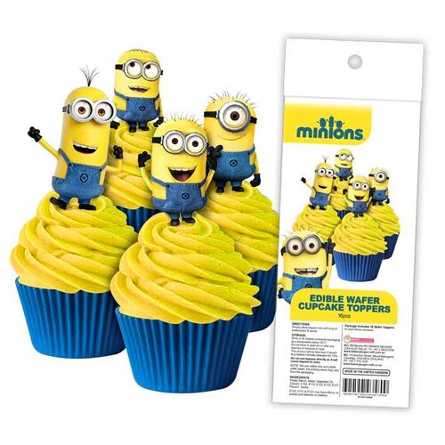 MINIONS Edible Wafer Cupcake Toppers - 16 piece pack