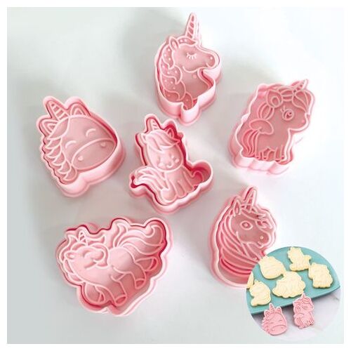 3D UNICORN Cookie Cutters - 6 Pieces