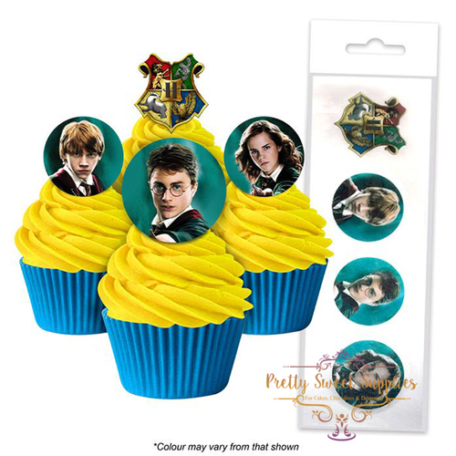 HARRY POTTER Edible Wafer Cupcake Toppers - 16 piece pack