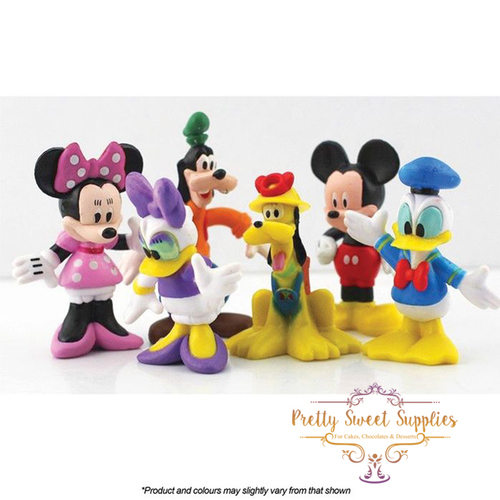 MICKEY MOUSE & FRIENDS Plastic Figurines -  6 Piece Set