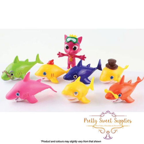 BABY SHARK Plastic Figurines -  8 Piece Set