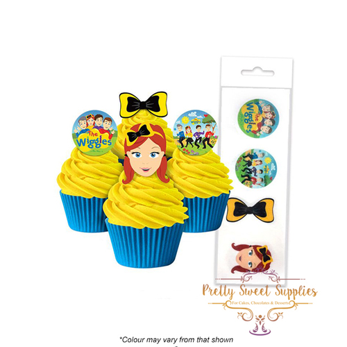 THE WIGGLES Edible Wafer Cupcake Toppers - 16 piece pack