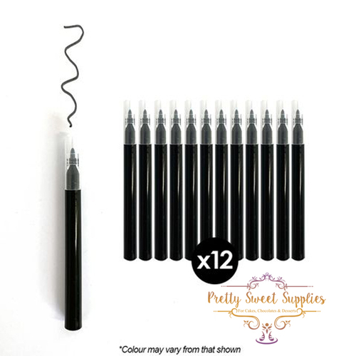 BLACK Mini Edible Ink Markers (12 PACK)